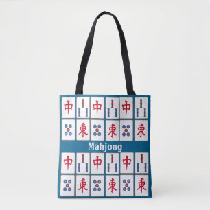 Tote Bag Mahjong Carreaux de jeu DesignSac à puce