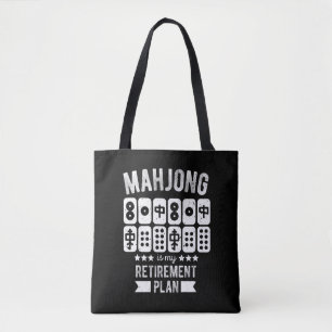 Tote Bag Mahjong est mon plan de retraite Funny mahjong