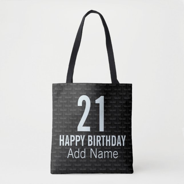 Tote Bag Maille 3D noire (Devant)