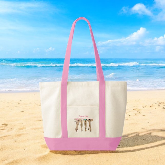 Tote Bag Maillots et Martinis Chic Mode Personnalisé (Créateur téléchargé)