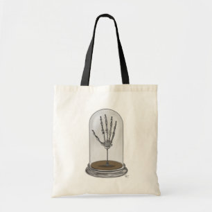 Tote Bag Main squelettique dans cloche en verre 2