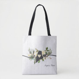 Tote Bag Maine State Personnalisé Votre Maison Ville Rustiq
