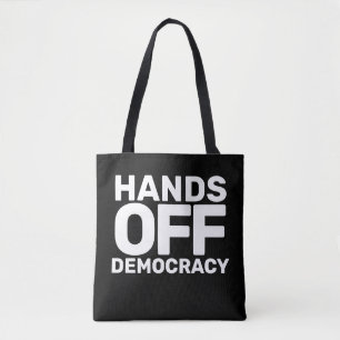 Tote Bag Mains de la démocratie Capitalisme noir et blanc