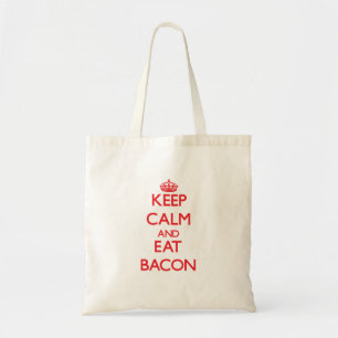 Tote Bag Maintenez calme et mangez du lard