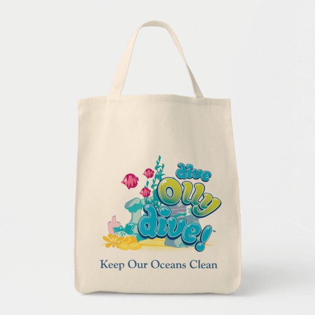 Tote Bag Maintenez nos océans propres (Devant)
