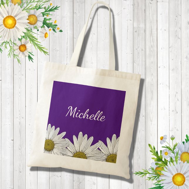 Tote Bag Maisies modernes Purple tendance Floral (Créateur téléchargé)