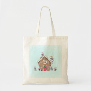 Tote Bag Maison en pain d'épices Hiver Patinage sur glace A