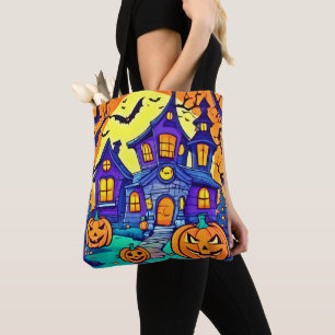 Tote Bag Maison hantée artistique et effrayante