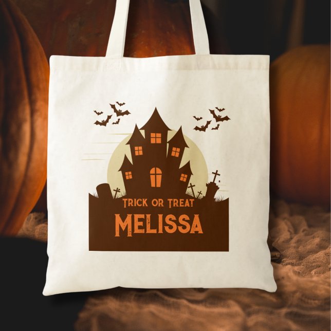 Tote Bag Maison moderne Cute Haunted Halloween Éffrayant (Créateur téléchargé)
