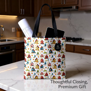 Tote Bag Maisons de quartier colorées Realtor