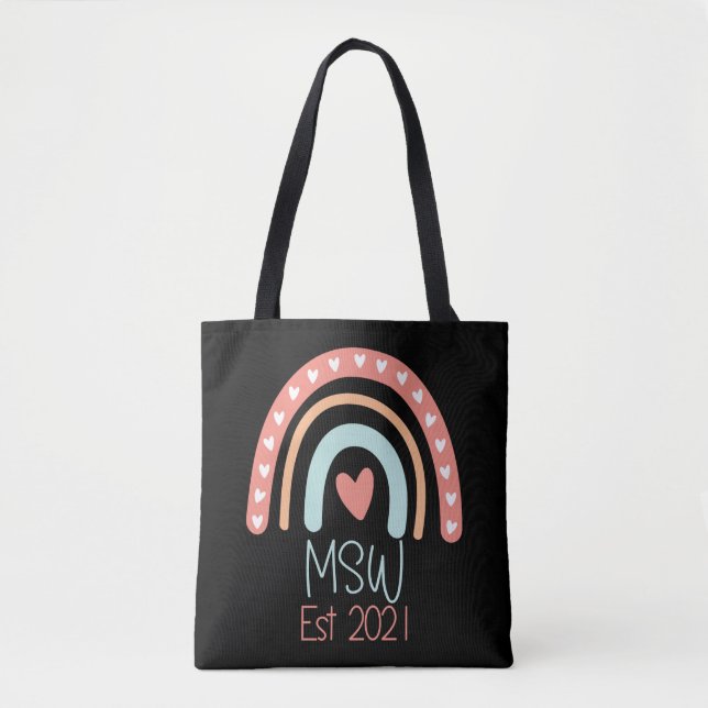 Tote Bag Maîtres MSW Diplôme Diplôme Diplôme Travail social (Devant)