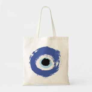 Tote Bag Mal Oeil Artiste Bleu Grec