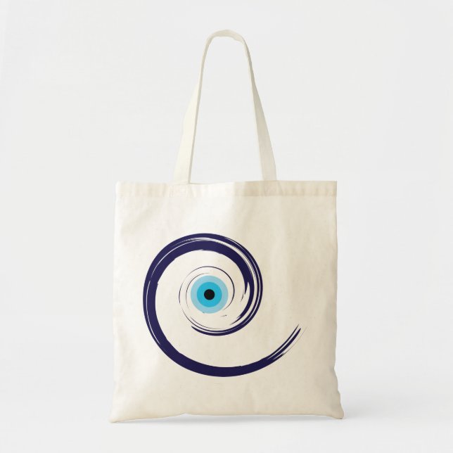 Tote Bag Mal OeilMal Oeil Artiste Bleu Grec (Devant)