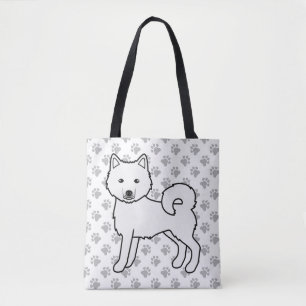 Tote Bag Malamute d'Alaska blanc Chien mignon & Pattes