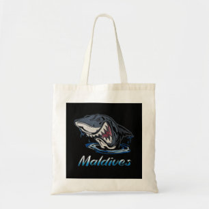 Tote Bag Maldives Holiday Islands Shark Design