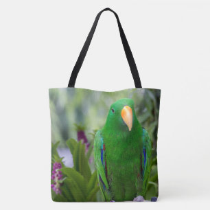 Tote Bag Mâle de perroquet d'Eclectus
