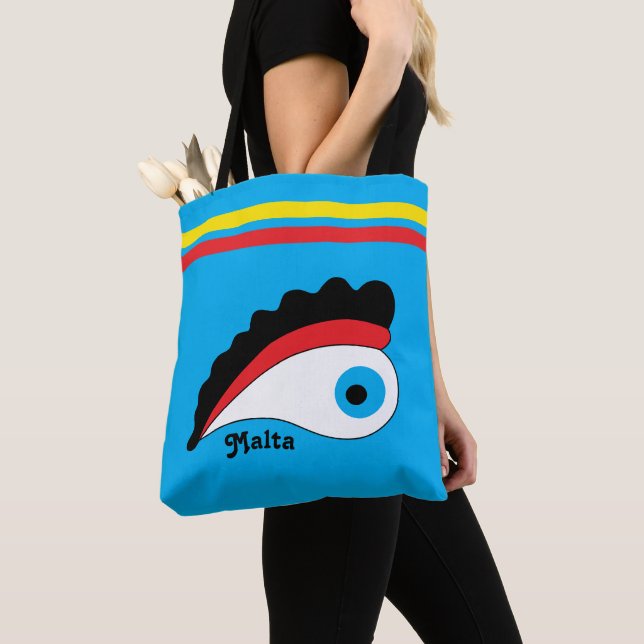Tote Bag Malte Oeil coloré (De près)