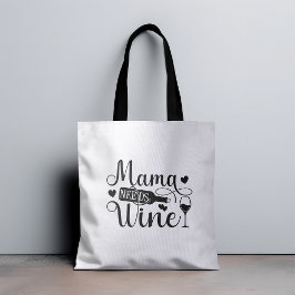Tote Bag Mama a besoin de vin amusant Citation vin Humour a