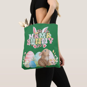 Tote Bag MAMA Bunny Groupe de Pâques Oeufs Hoppy Jour de Pâ