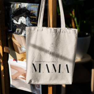 Tote Bag Mama Chic Boho Calligraphie & Floral