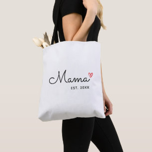 Tote Bag Mama Fondée Cœur Rouge