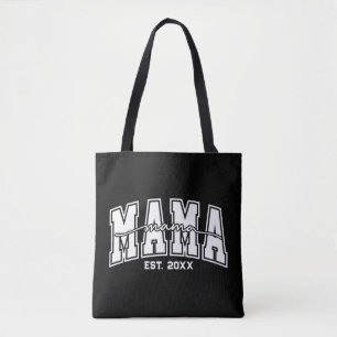 Tote Bag Mama personnalisée Année d'établissement Maman éta