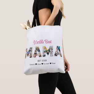 Tote Bag Mama Photo Collage Fête des mères Mère Anniversair