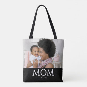 Tote Bag Maman a établi des casquettes classiques noires Ph