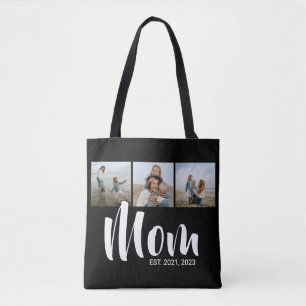 Tote Bag Maman a établi le script noir 3 Photo