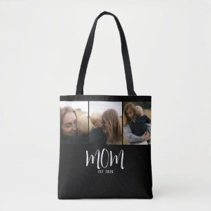 Tote Bag Maman a établi le script noir 3 Photo