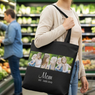 Tote Bag Maman a établi le script noir 3 Photo