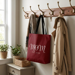 Tote Bag Maman a établi un nouveau cadeau pour maman écritu
