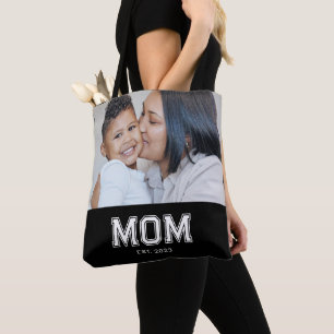 Tote Bag Maman a établi une photo noire audacieuse