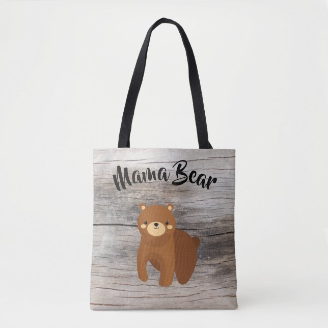 Tote Bag Maman Bear - cadeau de maman de famille nombreuse (Devant)