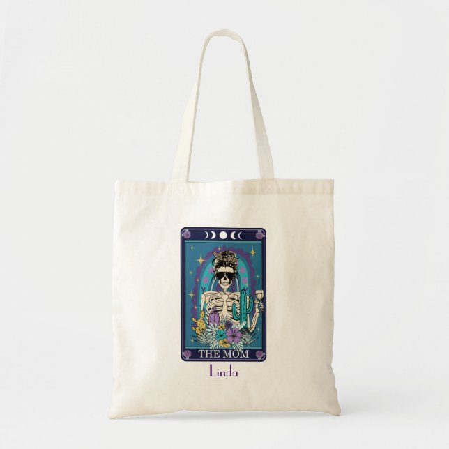 Tote Bag Maman Carte Tarot Funny Nom personnalisé (Devant)