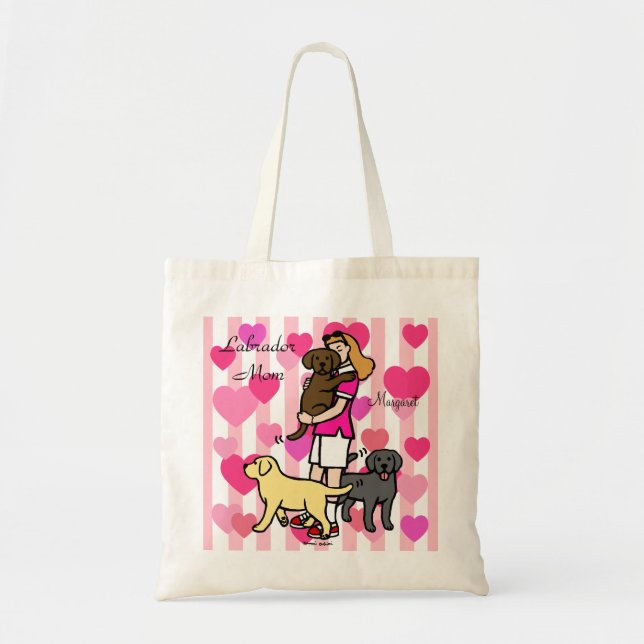 Tote Bag Maman de laboratoire dans la chemise rose 2 (Devant)
