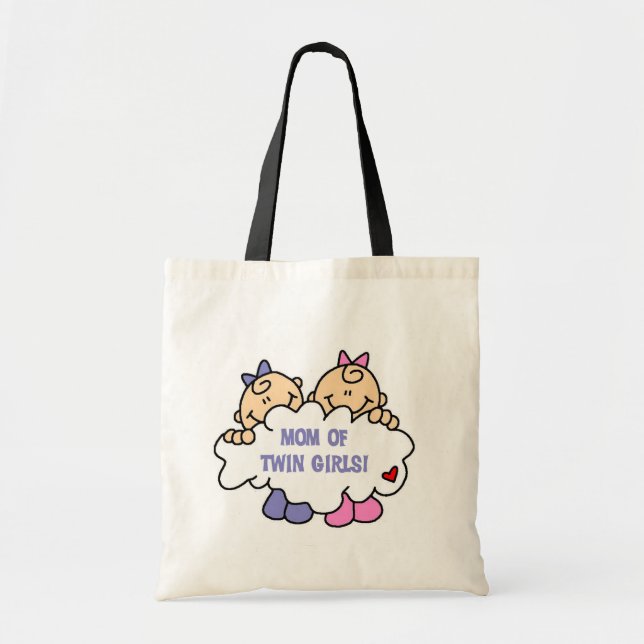 Tote Bag Maman de Twin Girls Tshirts et cadeaux (Devant)