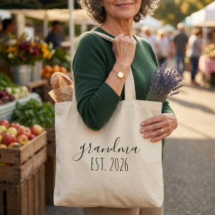 Tote Bag Maman élégante année d'estimation design de script