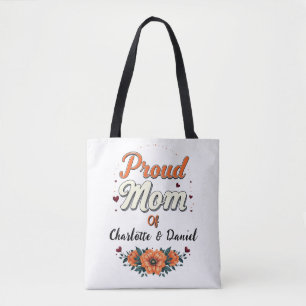 Tote Bag Maman fière de Fête des mères personnalisées