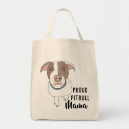 Tote Bag Maman fière Fourre-tout de Pitbull (blanc/Tan)