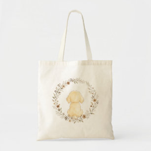 Tote Bag Maman Golden Retriever Élégant Aquarelle Chien Mam