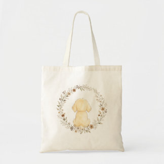 Tote Bag Maman Golden Retriever Élégant Aquarelle Chien Mam