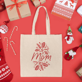 Tote Bag Maman Holly Berry Red Holiday