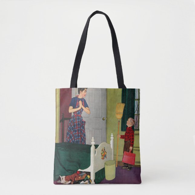 Tote Bag Maman, J'Ai Nettoyé Ma Chambre ! (Devant)