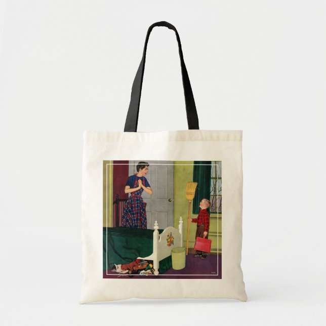 Tote Bag Maman, j'ai nettoyé ma pièce ! (Devant)