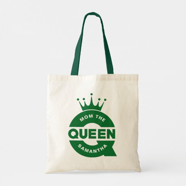 Tote Bag Maman la reine typographie créative (Dos)