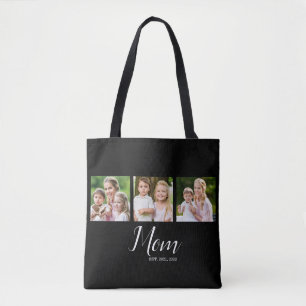 Tote Bag Maman Script Établi Noir 3 Photo