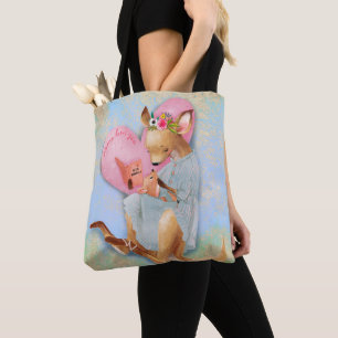Tote Bag Maman t'aime Kangourou et Joey
