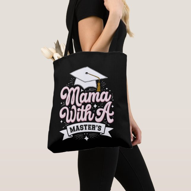Tote Bag Maman titulaire d'un master diplômée maman (De près)