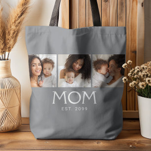 Tote Bag Maman Typographie Grise 3 Photo